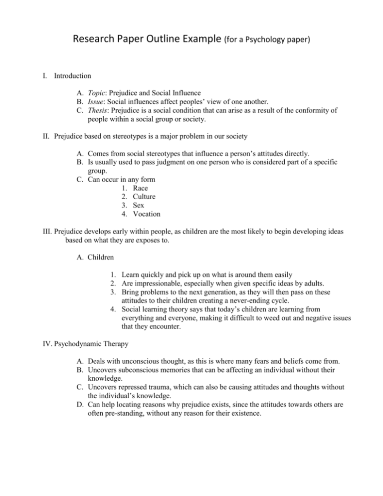 How to Write an Outline For a Research Paper